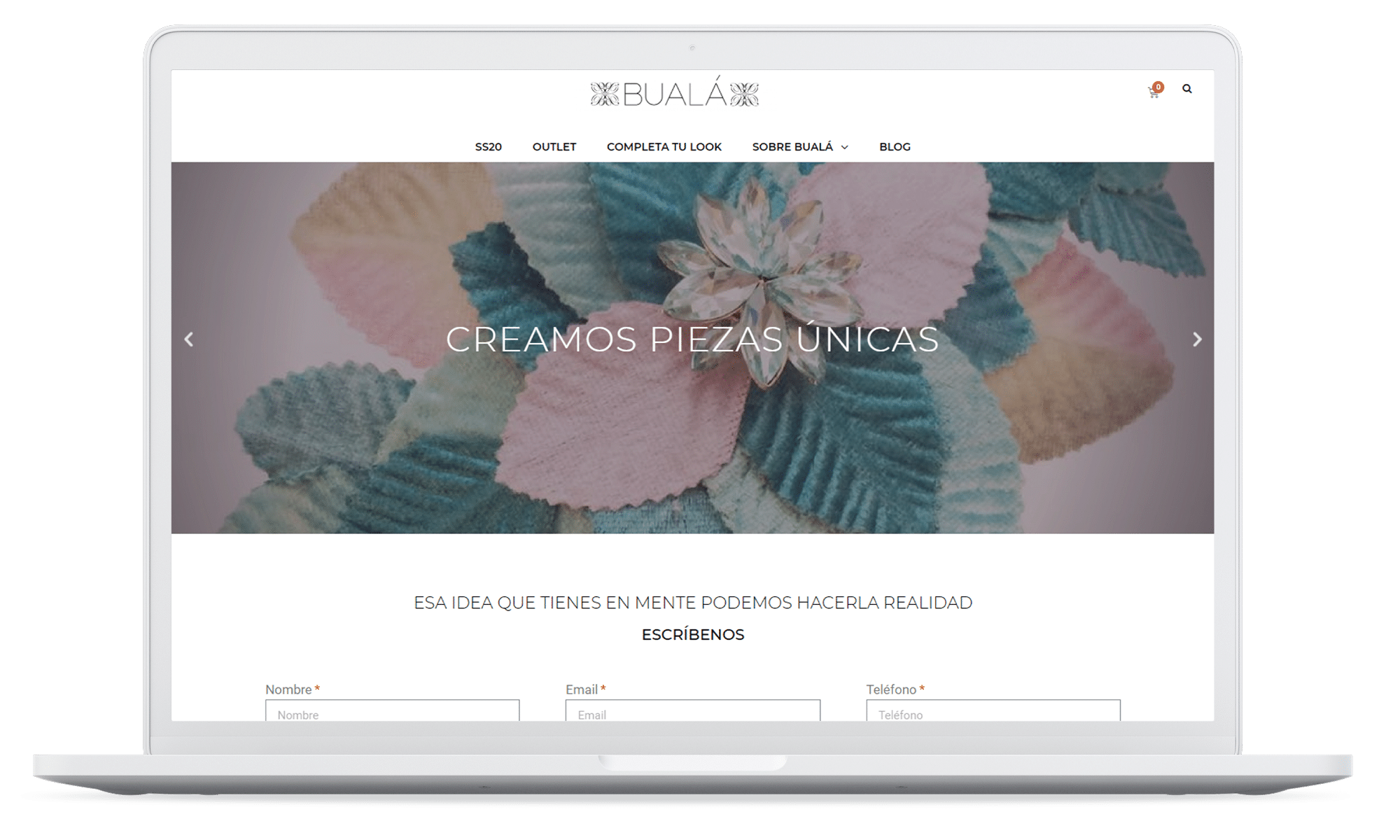 Mockup buala - Clay laptop 2